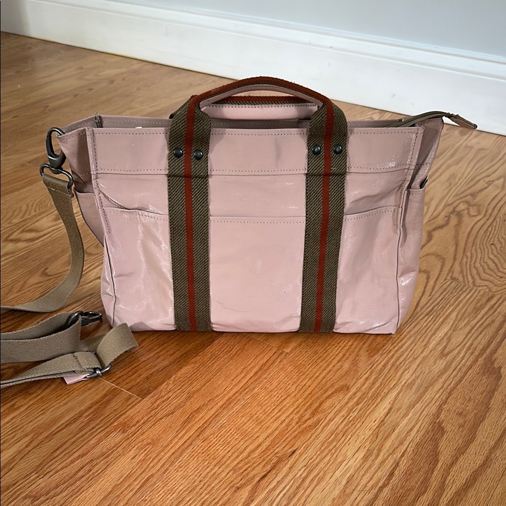 Jack Gomme Pink and Brown messenger bag
